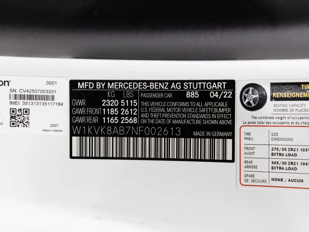 Used 2022 MANUFAKTUR Moonlight White Metallic Mercedes-Benz SL 55 AMG® image 42