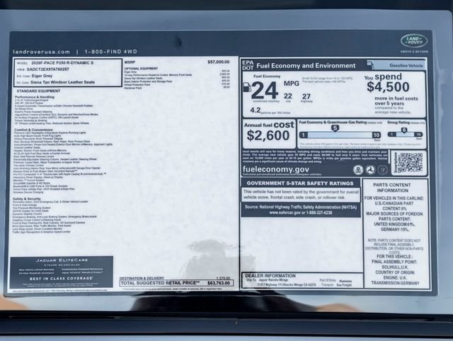 New 2026 Eiger Grey Jaguar P250 R-Dynamic S image 36