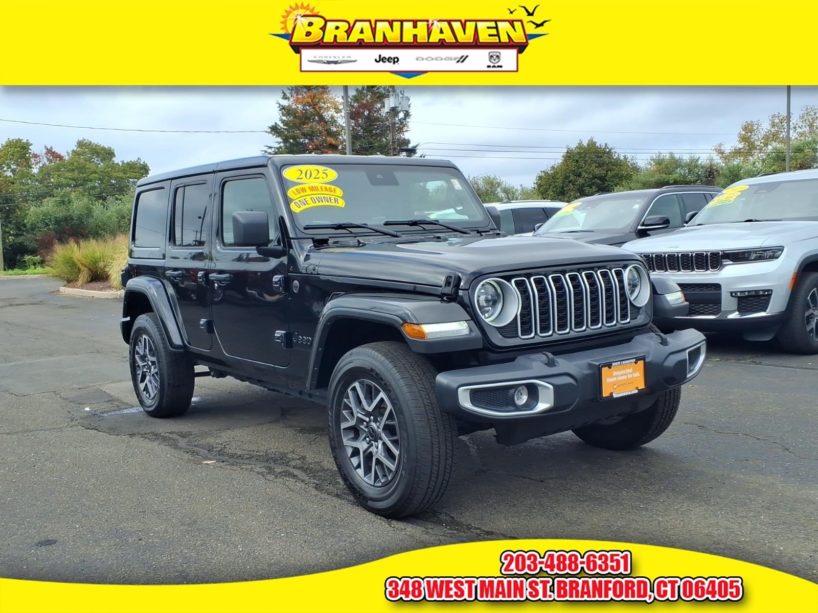 Certified Used 2025 Black Jeep Sahara image 1