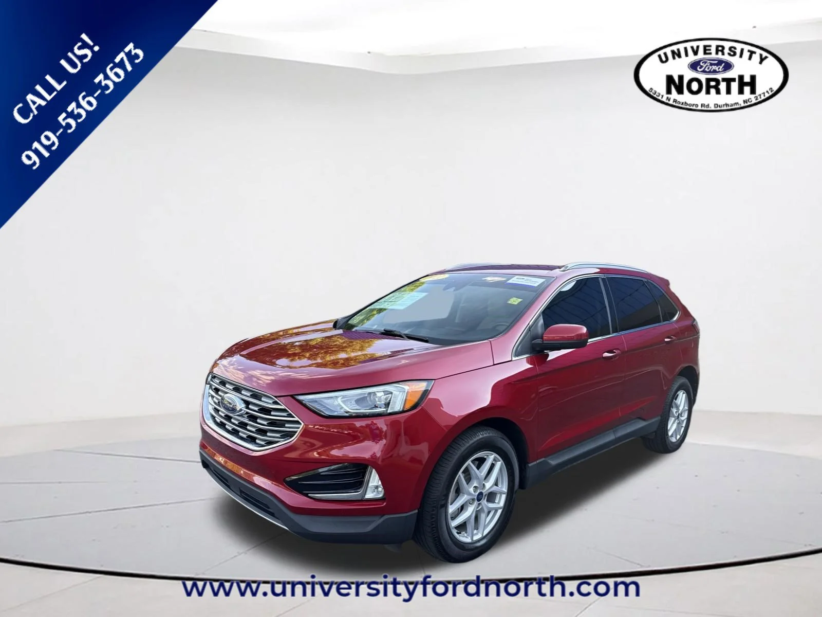 Used 2021 Rapid Red Metallic Tinted Clearcoat Ford SEL image 3