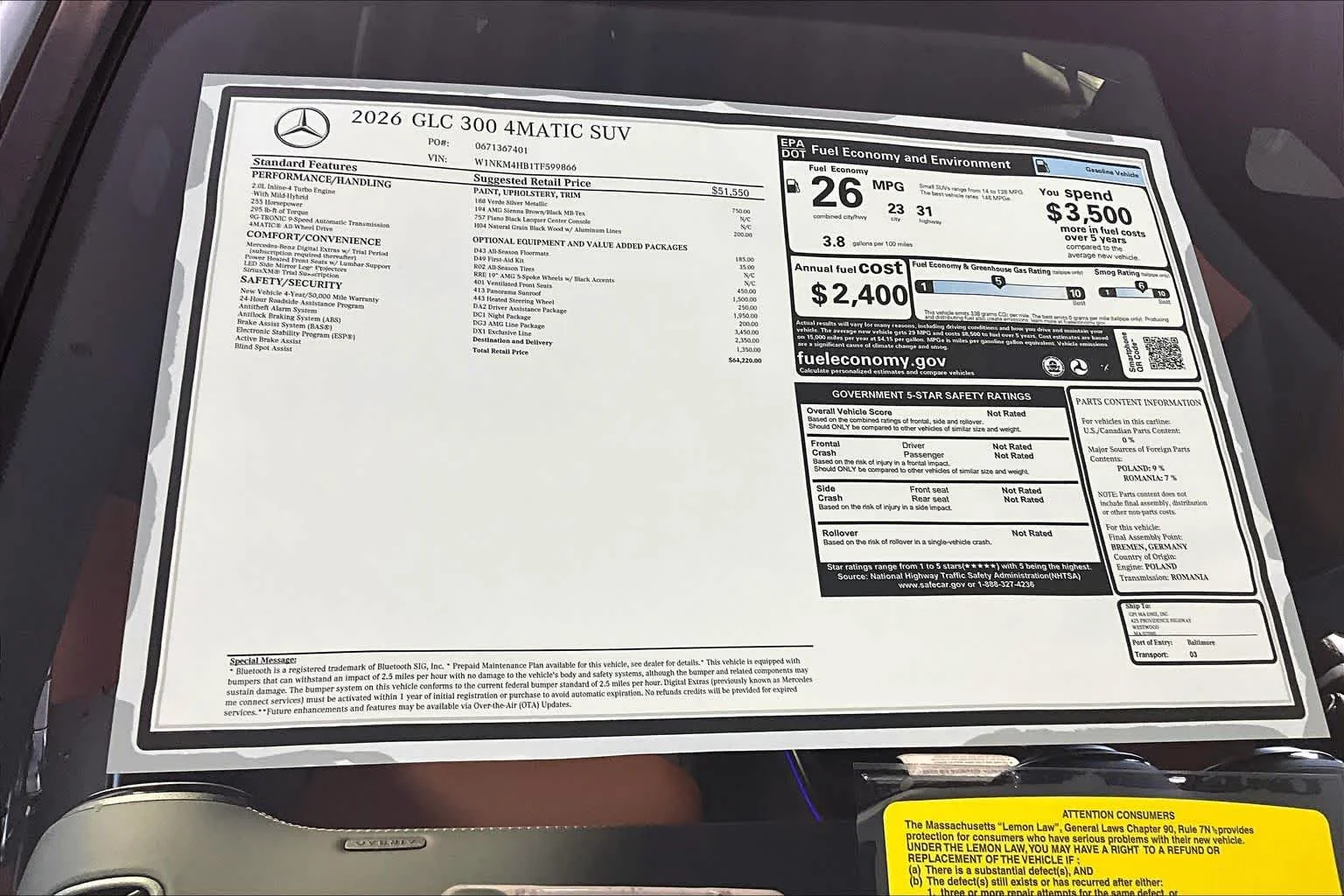 New 2026 Verde Silver Metallic Mercedes-Benz GLC 300 image 18