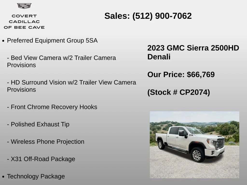 Used 2023 White Frost Tricoat GMC Denali image 36