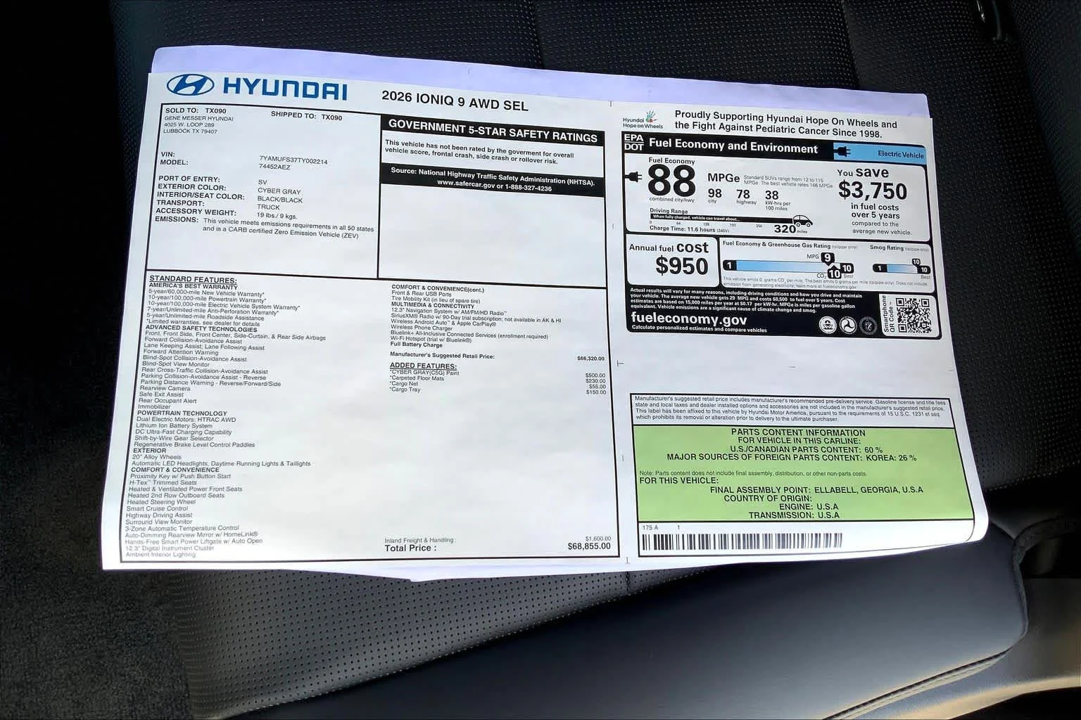 2026 Hyundai IONIQ 9 SEL - Photo 20