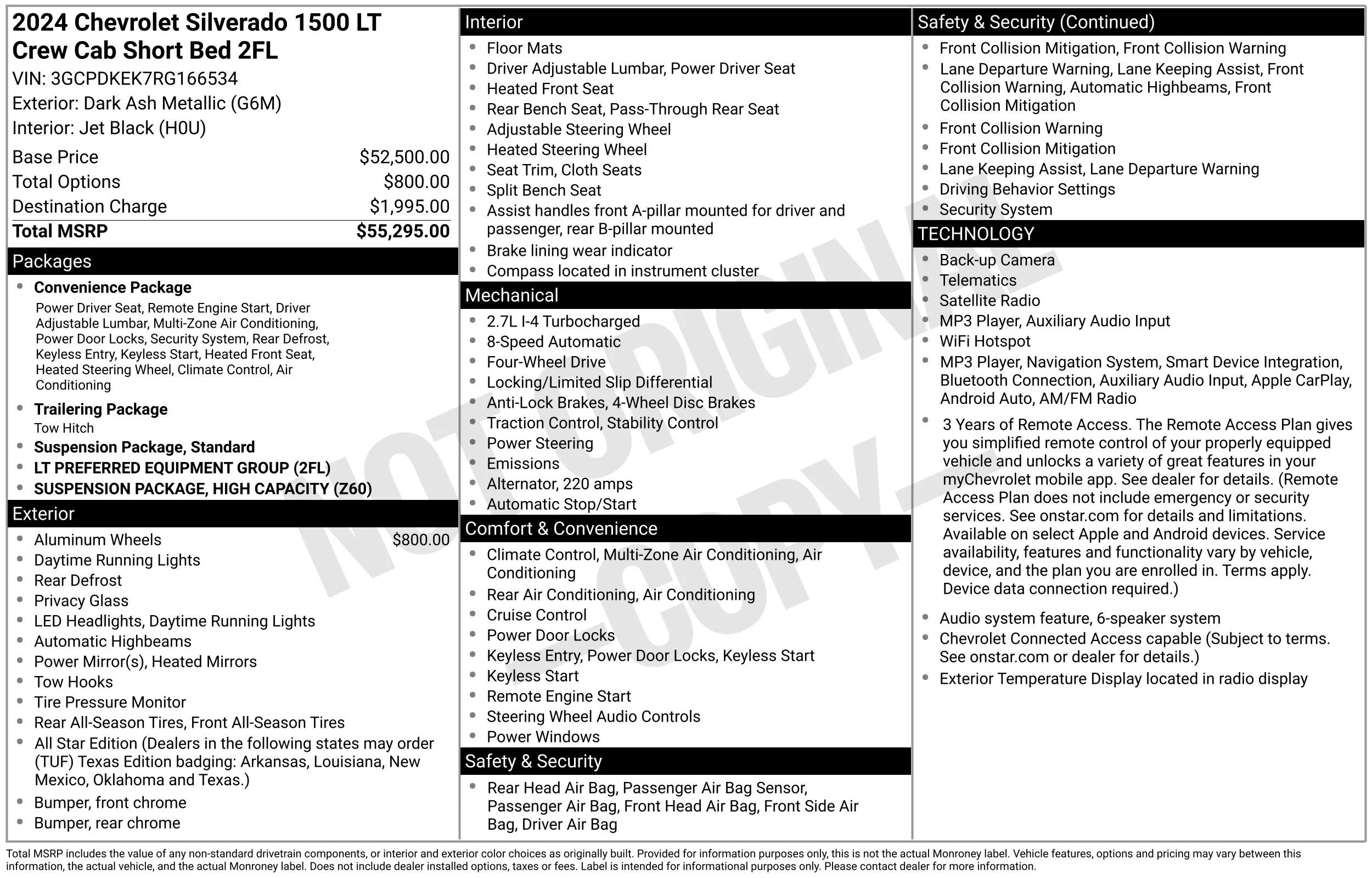 Used 2024 Dark Ash Metallic Chevrolet LT (2FL) image 44