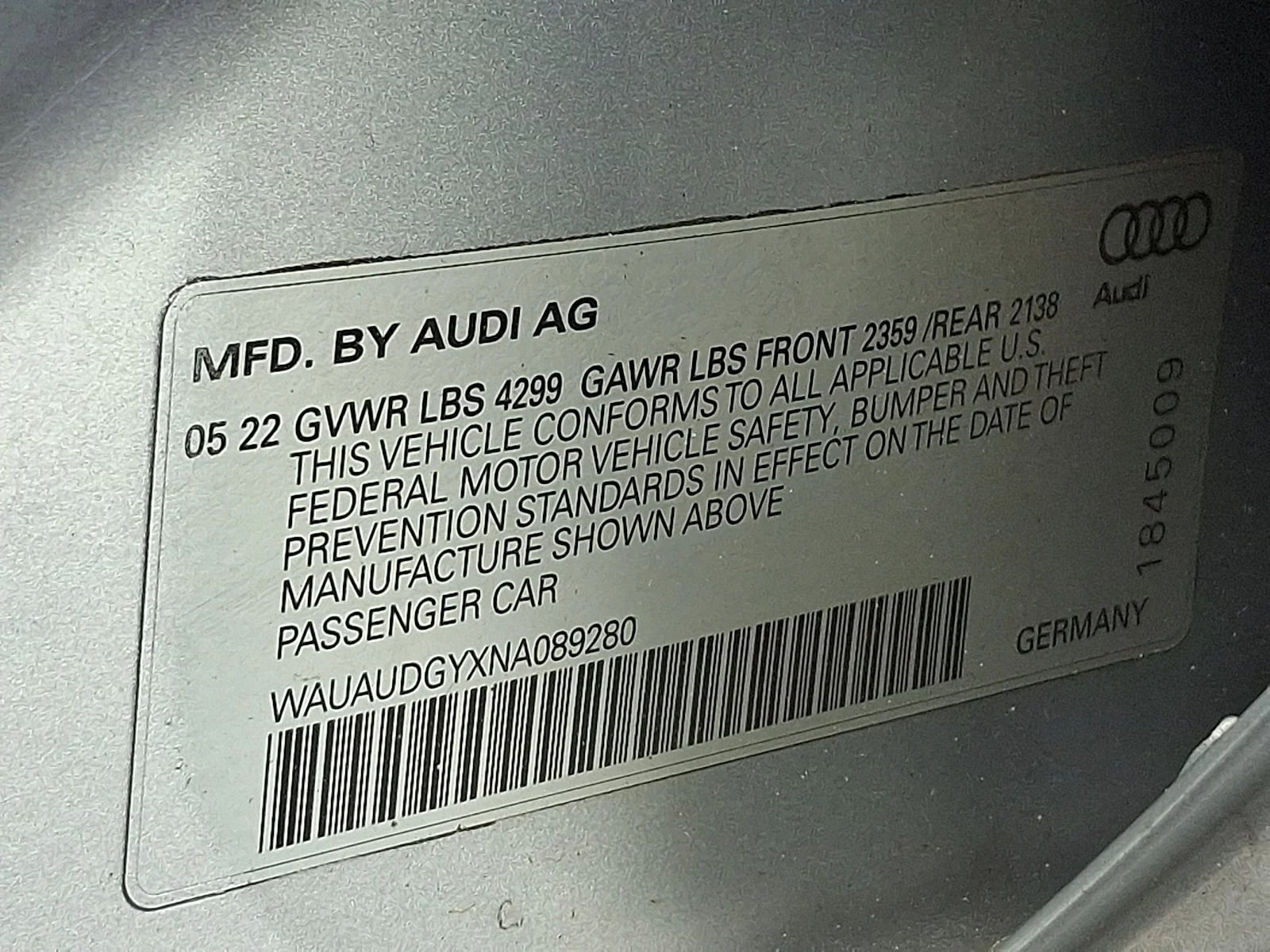 Used 2022 Florett Silver Metallic - L5L5 Audi Premium 40 TFSI Front-Wheel Drive S tronic image 26