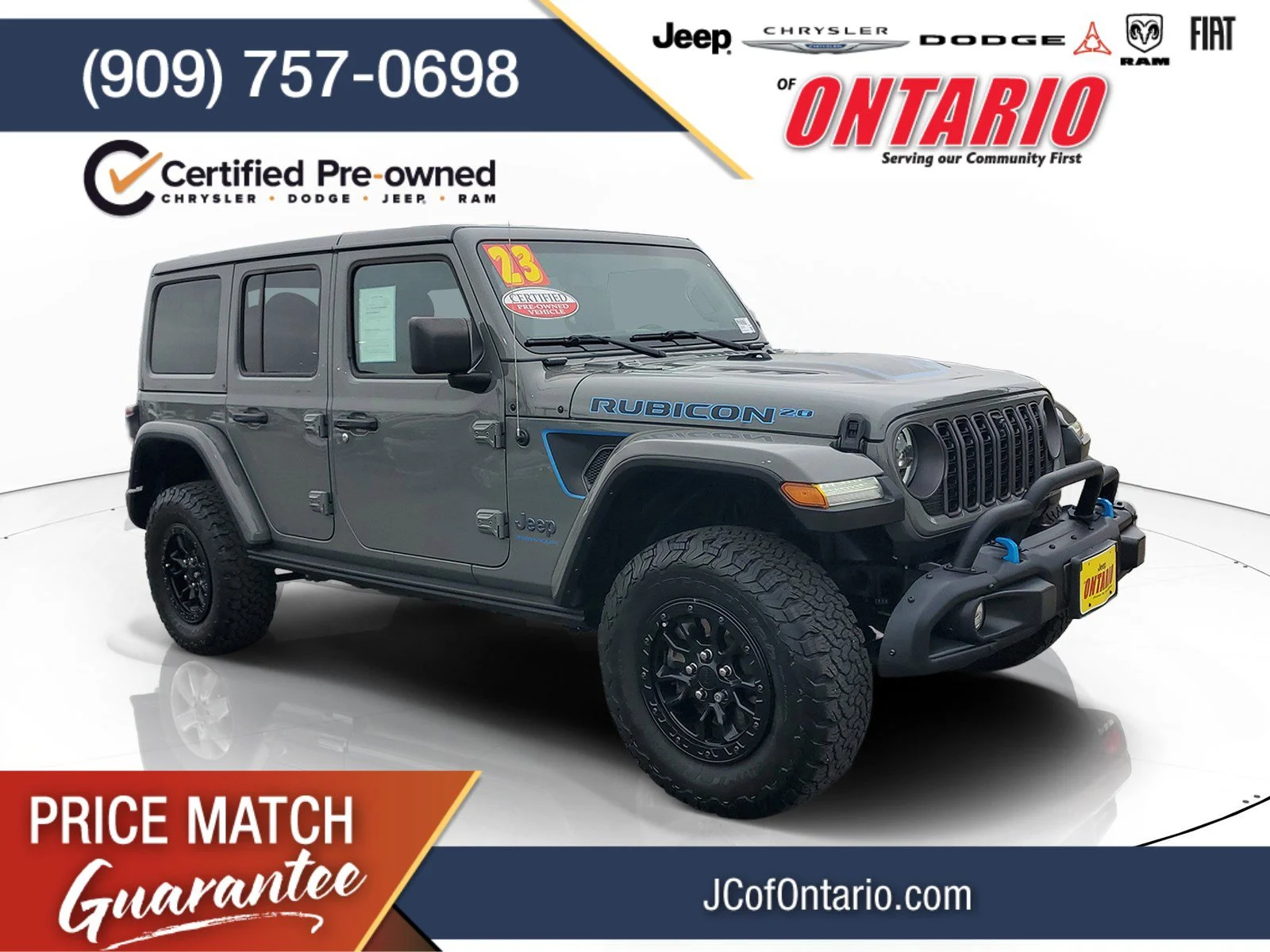 Certified Used 2023 Gray Jeep Rubicon 20th Anniversary Edition 4xe image 1