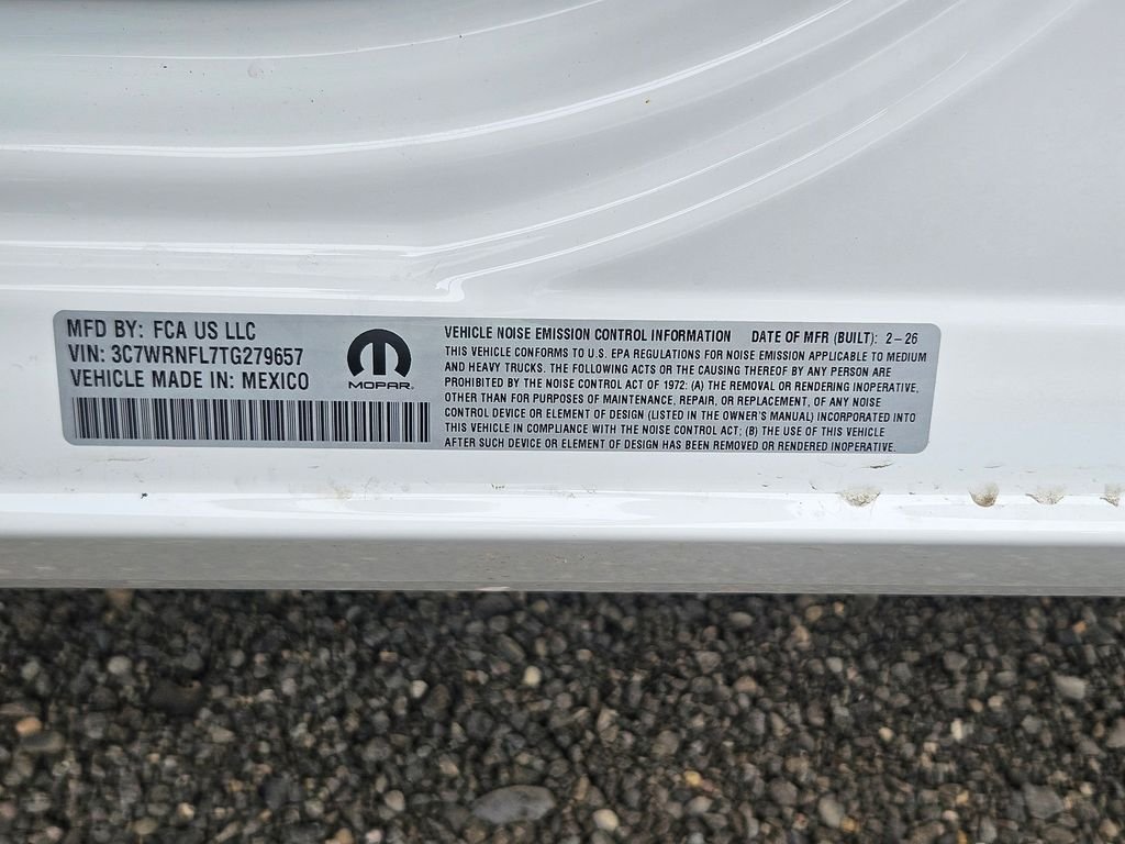 New 2026 Bright White Clear-Coat Exterior Paint RAM Tradesman image 28