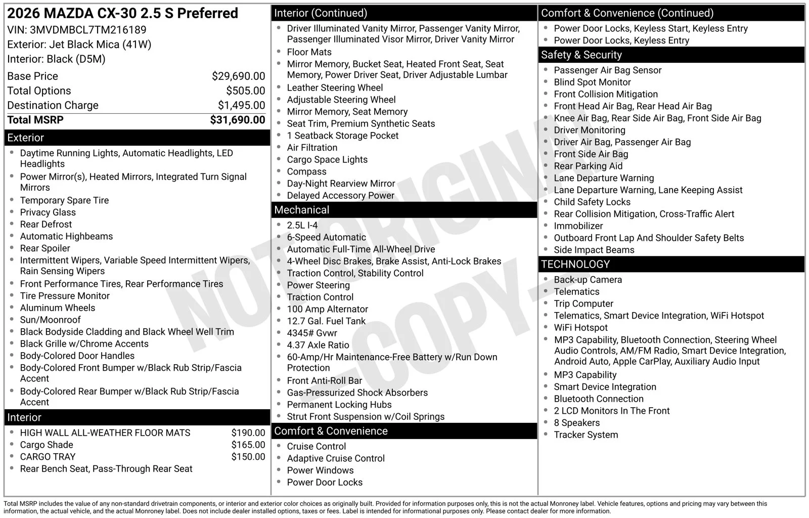 New 2026 Jet Black Mica Mazda 2.5 S Preferred image 4
