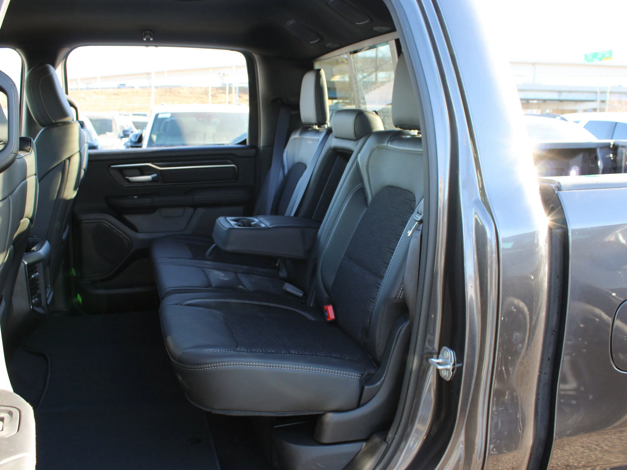 New 2026 Grey RAM Sport* Crew Cab 4x4, 3.5 Inch Lift, 35 Inch Tires, Fuel Wheels, Trigger Industries Mudflaps image 11