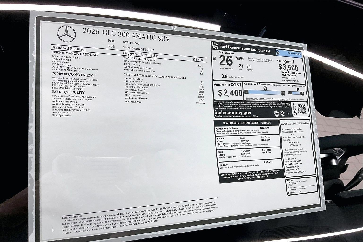 New 2026 MANUFAKTUR Patagonia Red Metallic Mercedes-Benz GLC 300 image 26