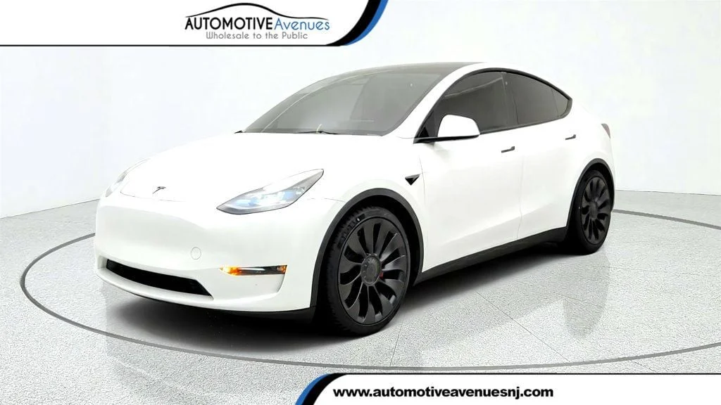 Used 2023 Pearl White Multi-Coat Tesla Performance AWD image 1