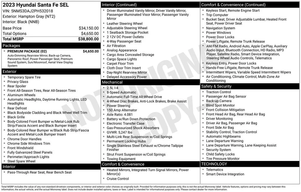 Used 2023 Gray Hyundai SEL image 17