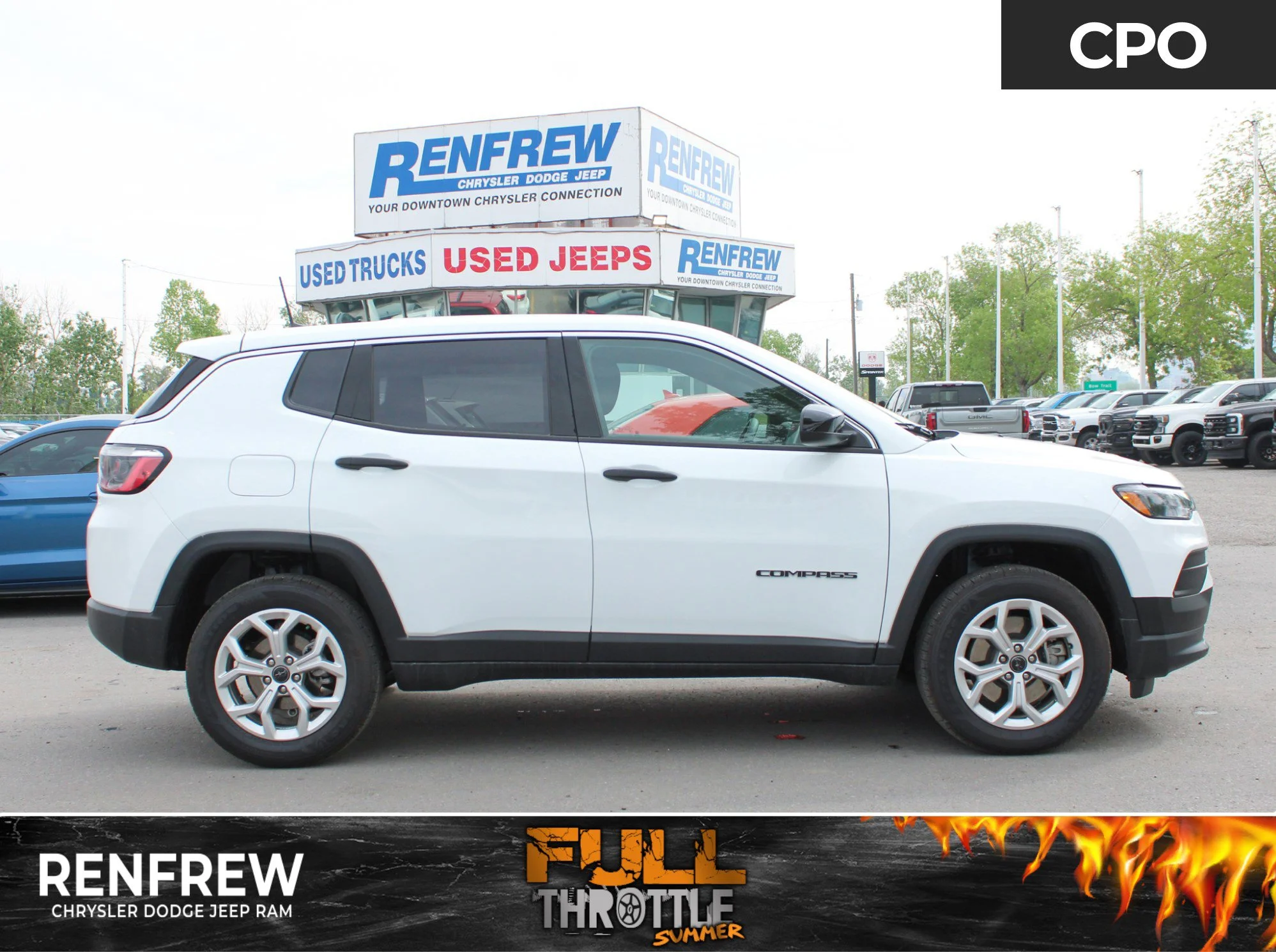 Certified Used 2025 White Jeep Sport * No Accidents | Heated Seats | Backup Camera | Forward Collision Warning image 1