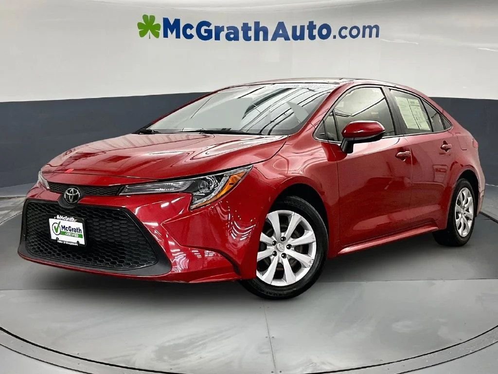 Used 2021 Red Toyota LE image 2
