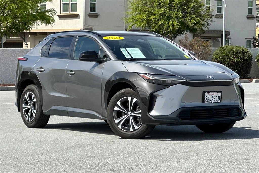 Used 2023 Toyota bZ4X XLE with VIN JTMAAAAAXPA028648 for sale in Morgan Hill, CA