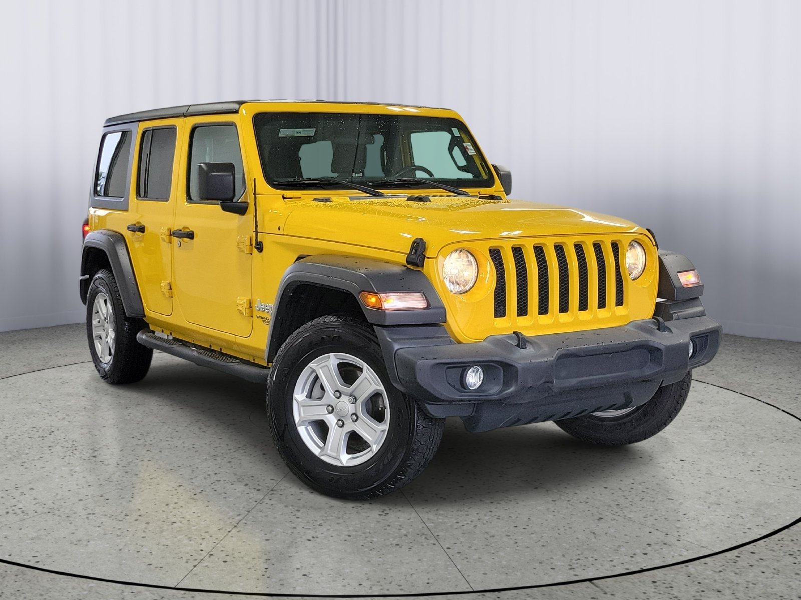 Used 2019 Yellow Jeep Unlimited Sport S image 1