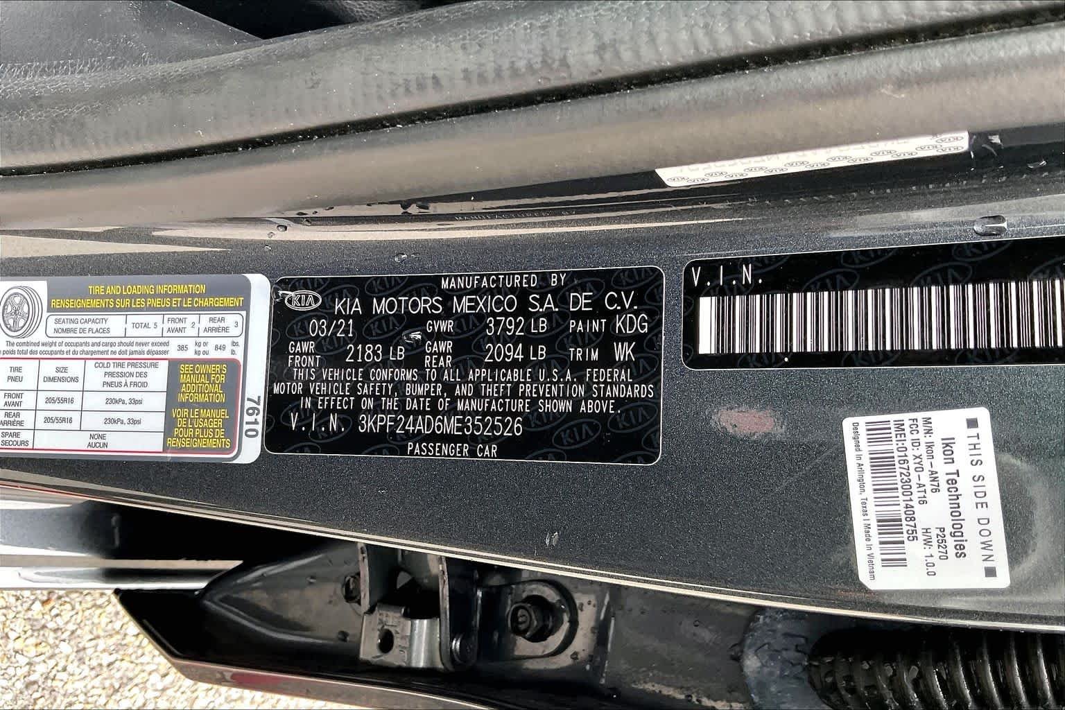 Used 2021 Gray Kia LXS image 67
