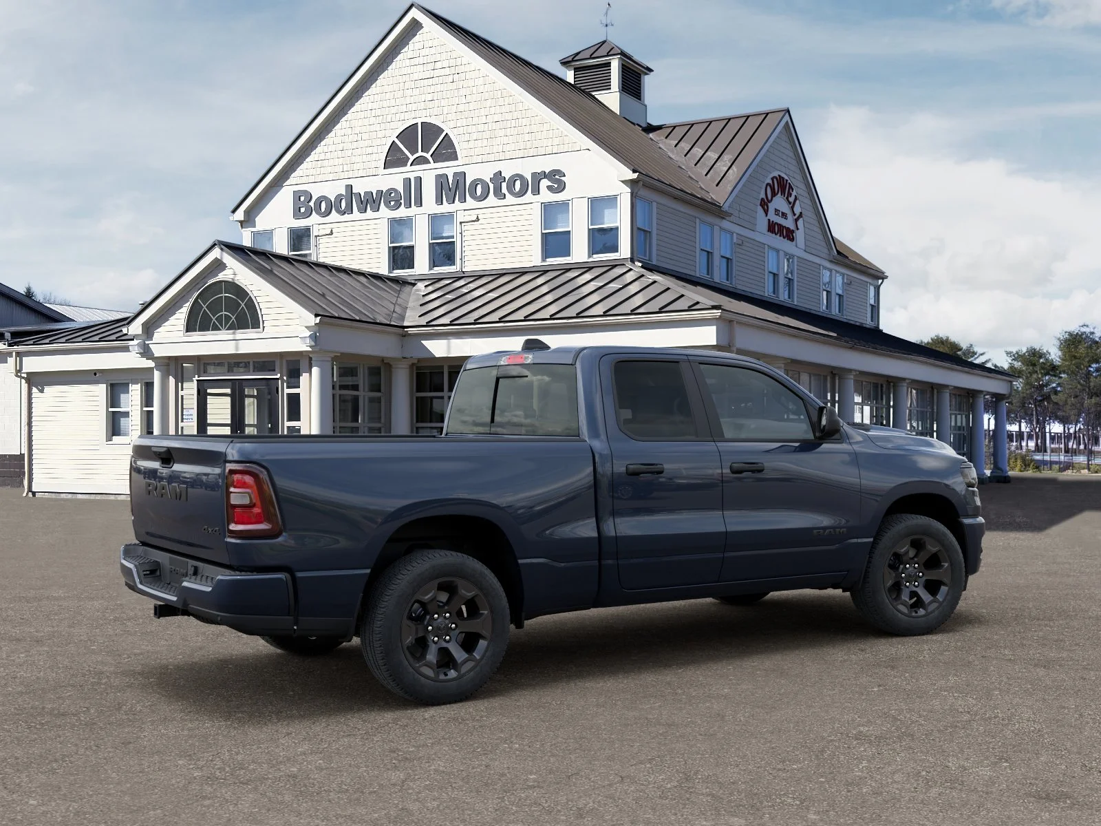New 2026 Forged Blue Metallic Exterior Paint RAM Express Crew Cab 4x4 6