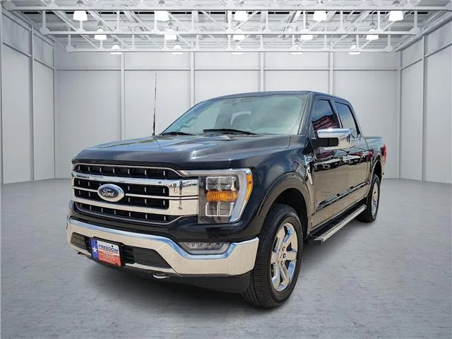 Used 2023 Agate Black Metallic Ford Lariat 4x4 SuperCrew Cab 6.5 ft. box 157 in. WB image 1