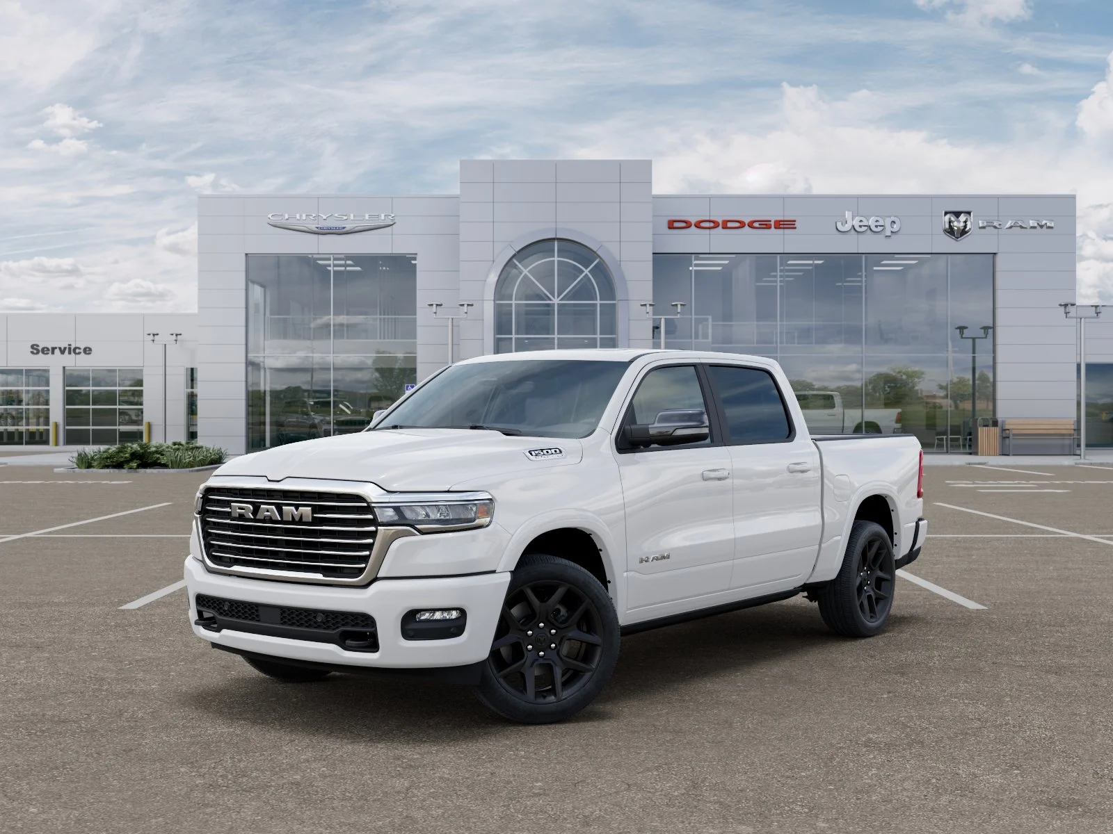 New 2027 Bright White Clear-Coat Exterior Paint RAM Laramie image 36