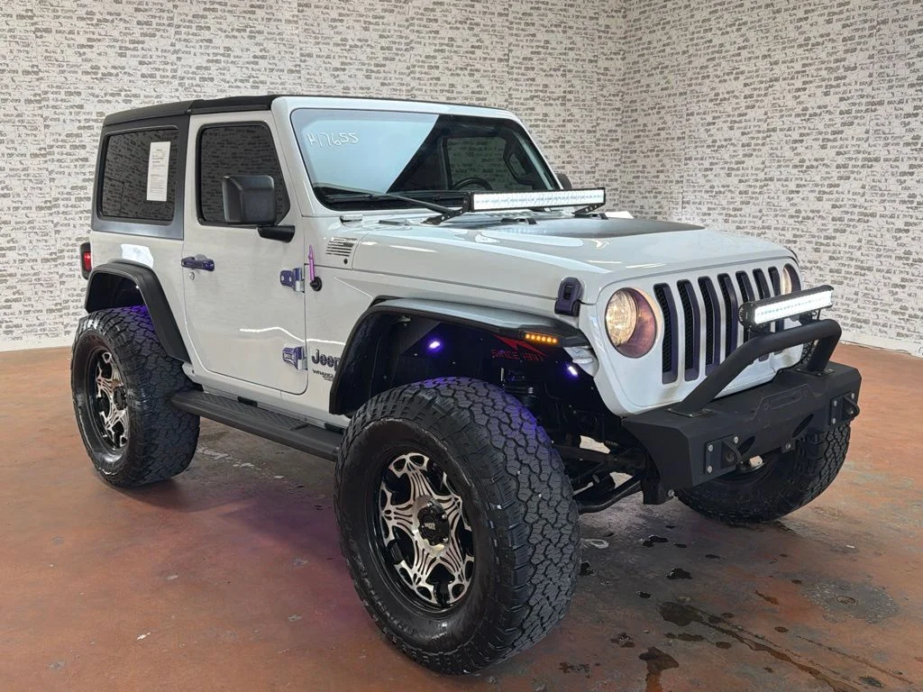 Used 2021 Bright White Clearcoat Jeep Sport S image 1