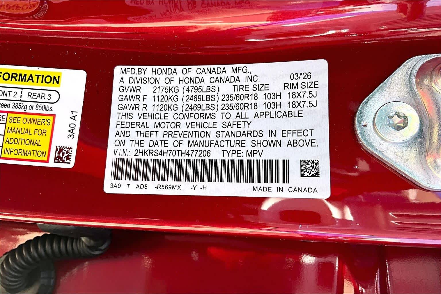 Used 2026 Radiant Red Metallic Honda EX-L image 33