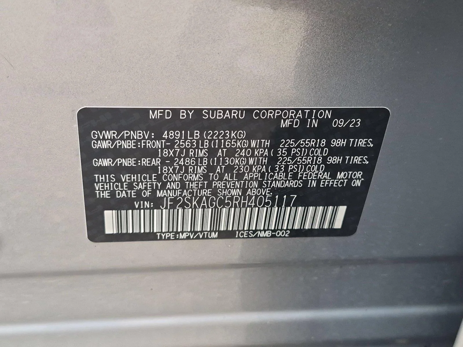 Used 2024 Ice Silver Metallic Subaru Sport image 39