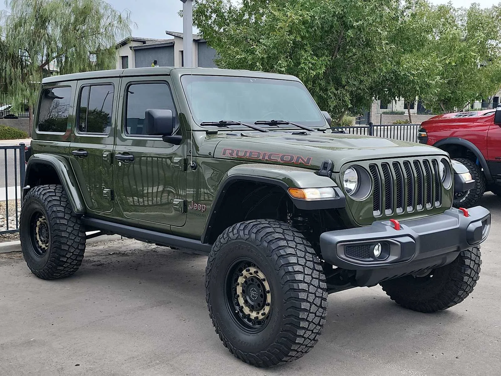 Used 2021 Sarge Green Clearcoat Jeep Unlimited Rubicon image 2