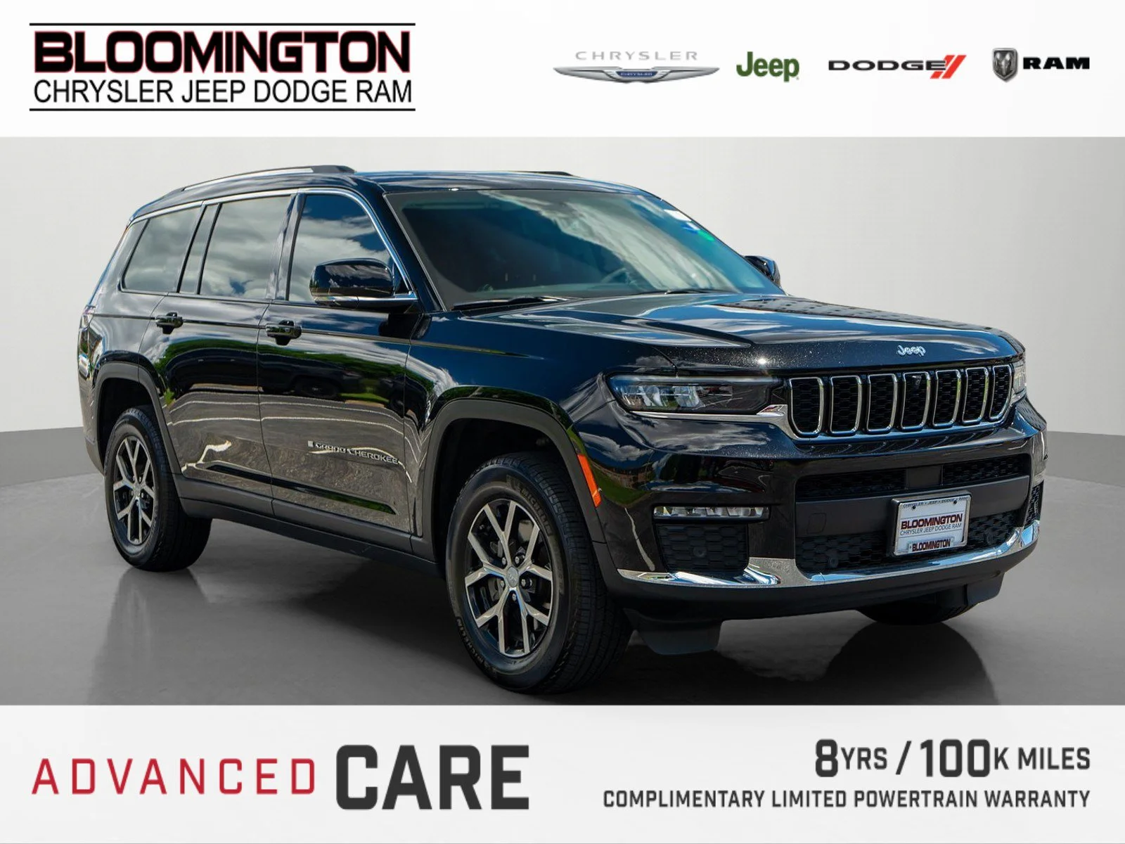 Used 2023 Diamond Black Crystal Pearlcoat Jeep Limited image 1