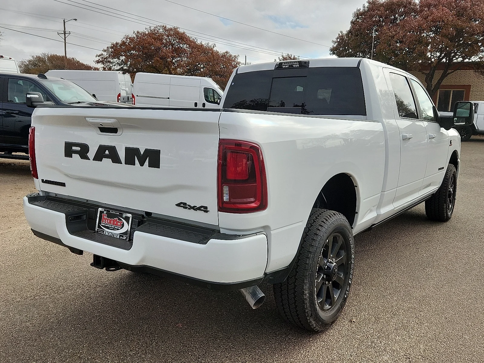New 2025 Bright White Clear-Coat  Paint Ram LARAMIE CREW CAB 4X4 6