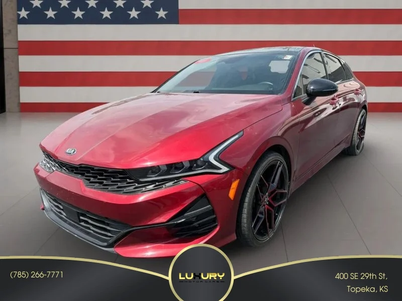 Used 2021 Red Kia GT-Line Sedan 4D image 1