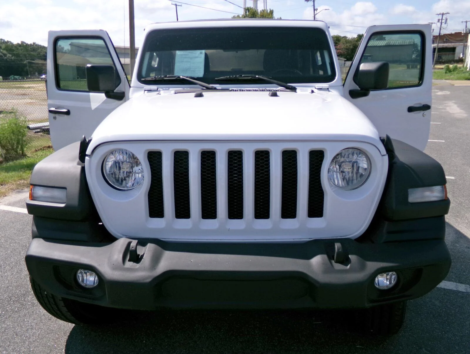 Used 2021 Bright White Clearcoat Jeep Sport image 6