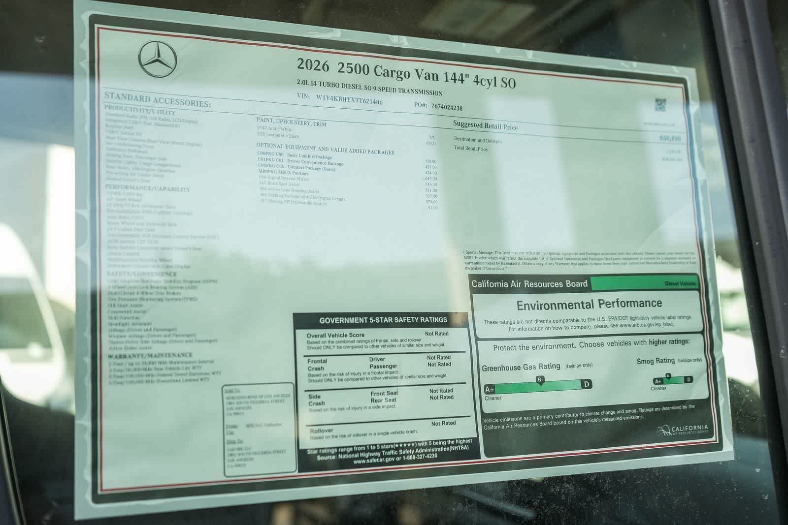 New 2026 Arctic White Mercedes-Benz Cargo 144WB Std Roof RWD 2.0L I4 Diesel Turbo SO image 34