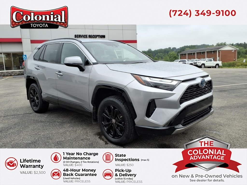 Used 2022 Silver Sky Metallic Toyota Hybrid SE image 1