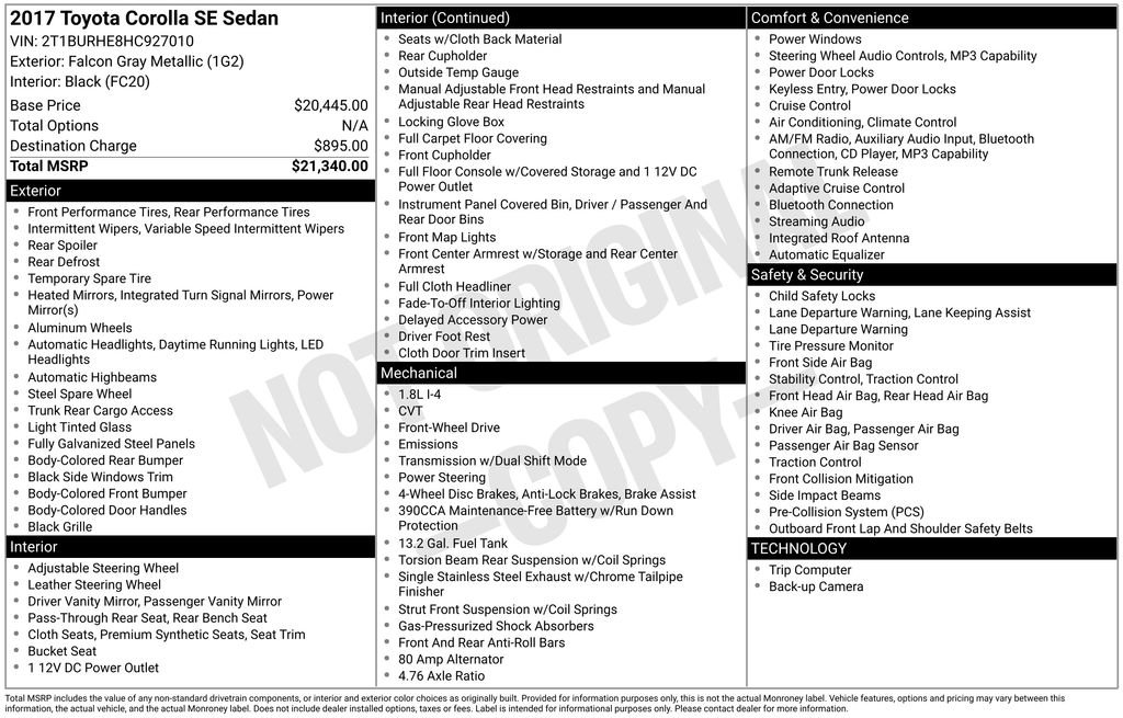Used 2017 Gray Toyota SE image 6