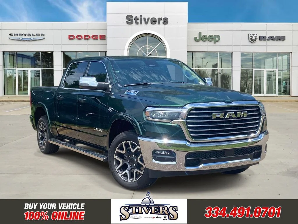 New 2026 Serrano-Green Metallic Exterior Paint RAM Laramie image 1