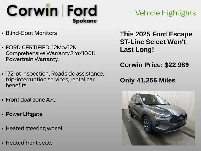 Used 2025 Gray Metallic Ford ST-Line Select image 6