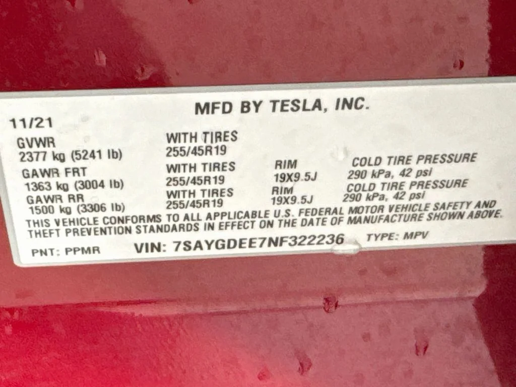 Used 2022 Red Multi-Coat Tesla Long Range image 40