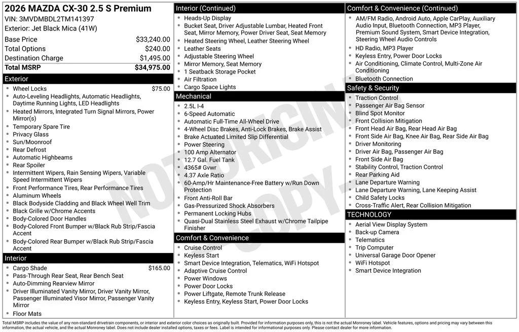 New 2026 Black Mazda 2.5 S Premium image 4