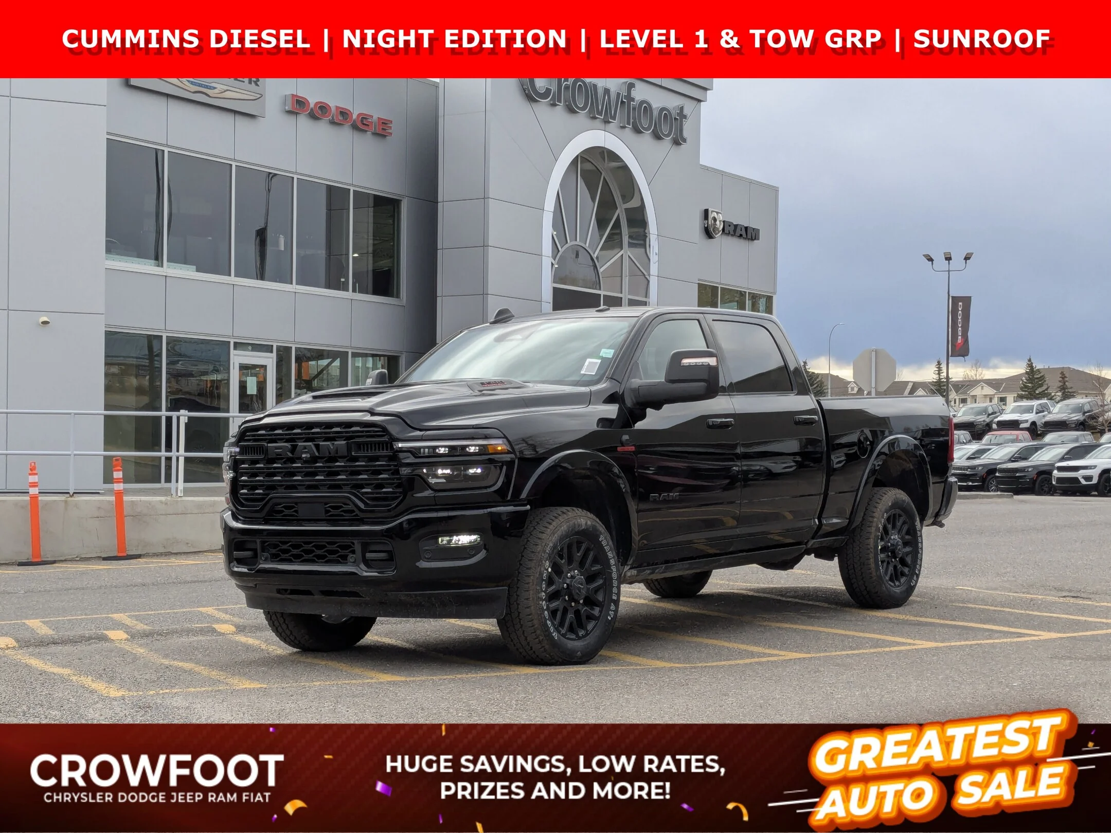 New 2026 Black RAM Limited - - 4x4 - 5th Wheel/Gooseneck Prep - 360 Cameras - Sunroof & More! image 1