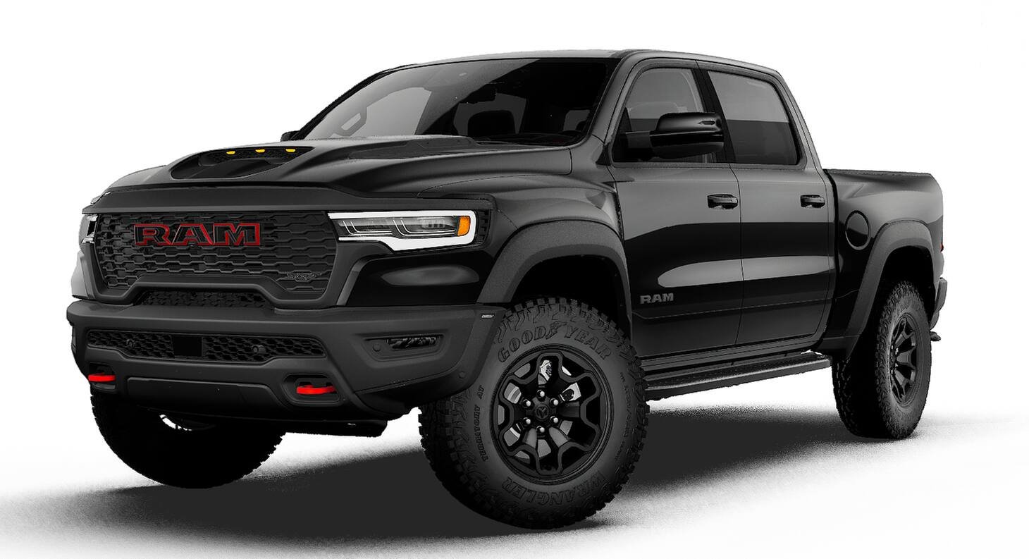 New 2027 Diamond Black Crystal Pearl-Coat Exterior Paint RAM TRX image 1