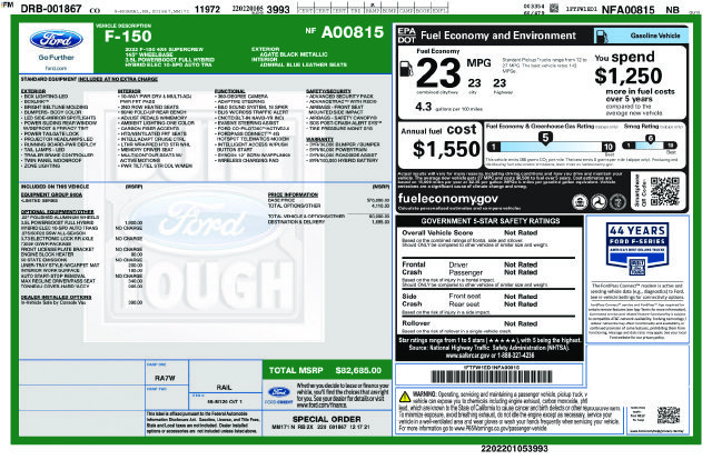 Used 2022 Agate Black Metallic Ford Limited image 12