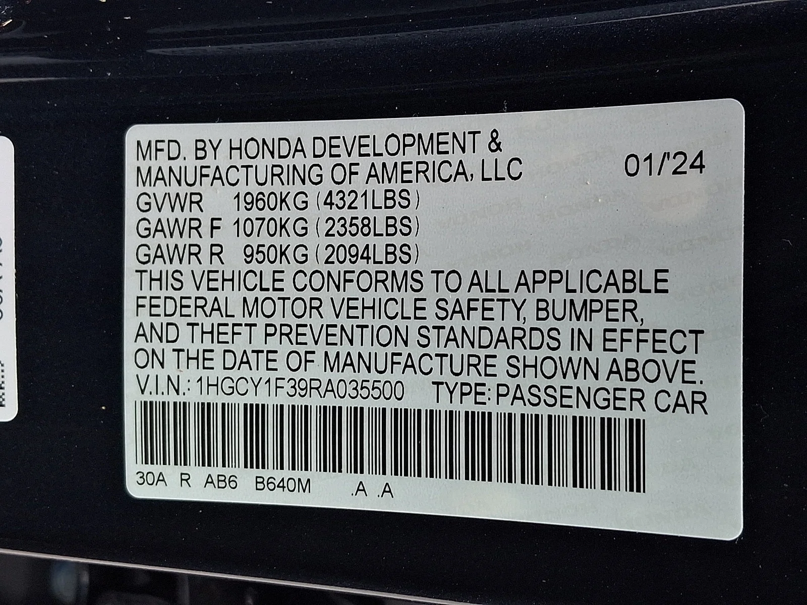 Certified Used 2024 Canyon River Blue Metallic Honda 1.5T EX image 25