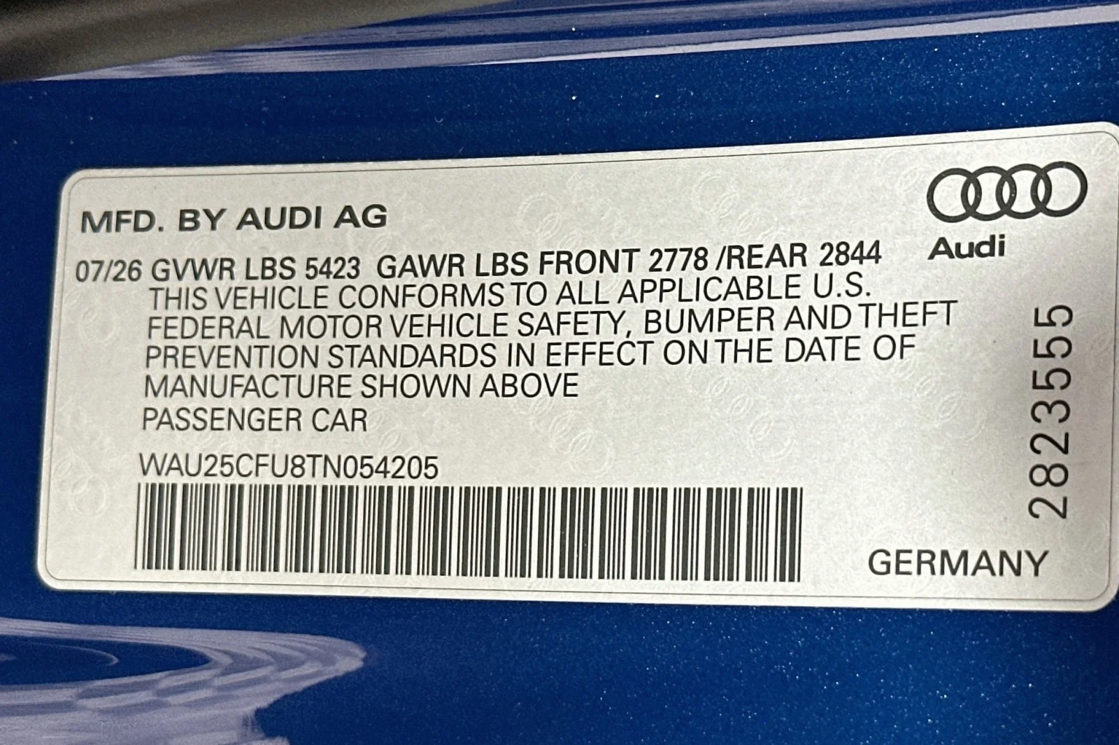 New 2026 Ascari Blue Metallic Audi Premium Plus image 17
