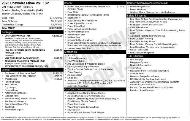New 2026 Sterling Gray Metallic Chevrolet RST image 25