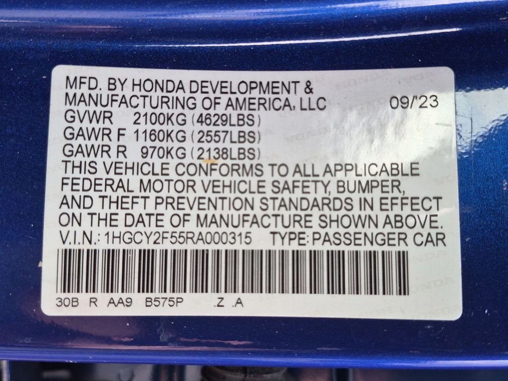 Used 2024 Blue Honda Sport image 31