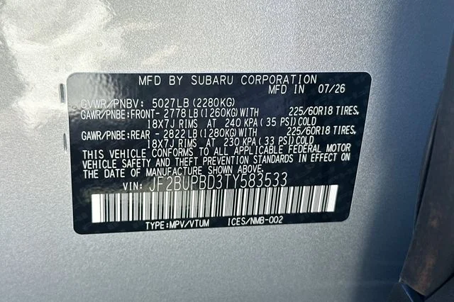 New 2026 ICE SILVER METALLIC Subaru Premium image 25