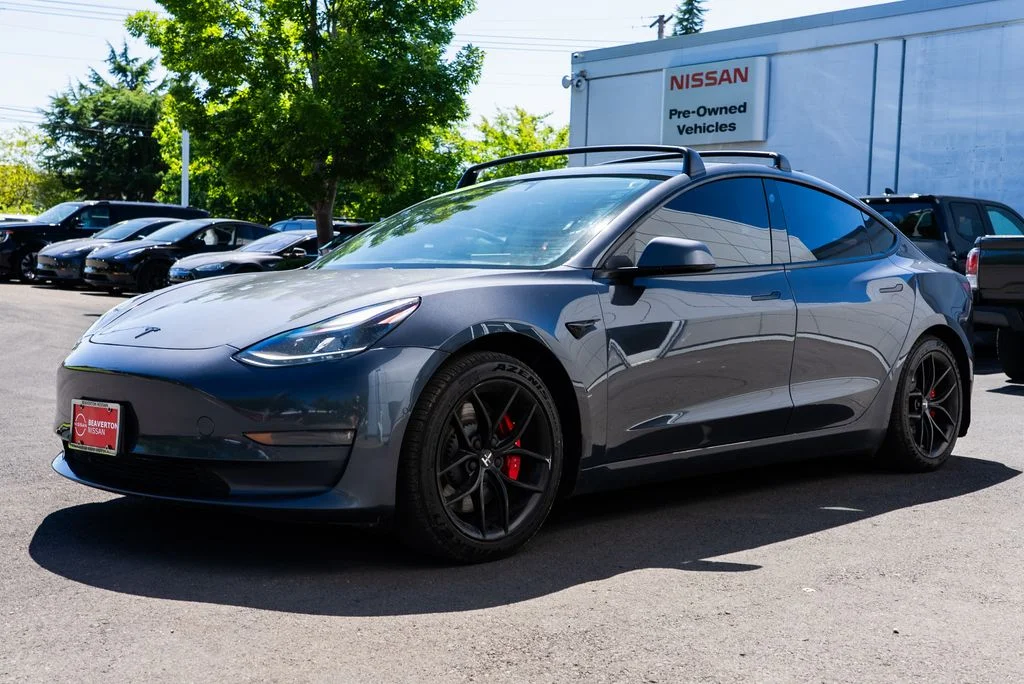Used 2021 Gray Tesla Performance image 3
