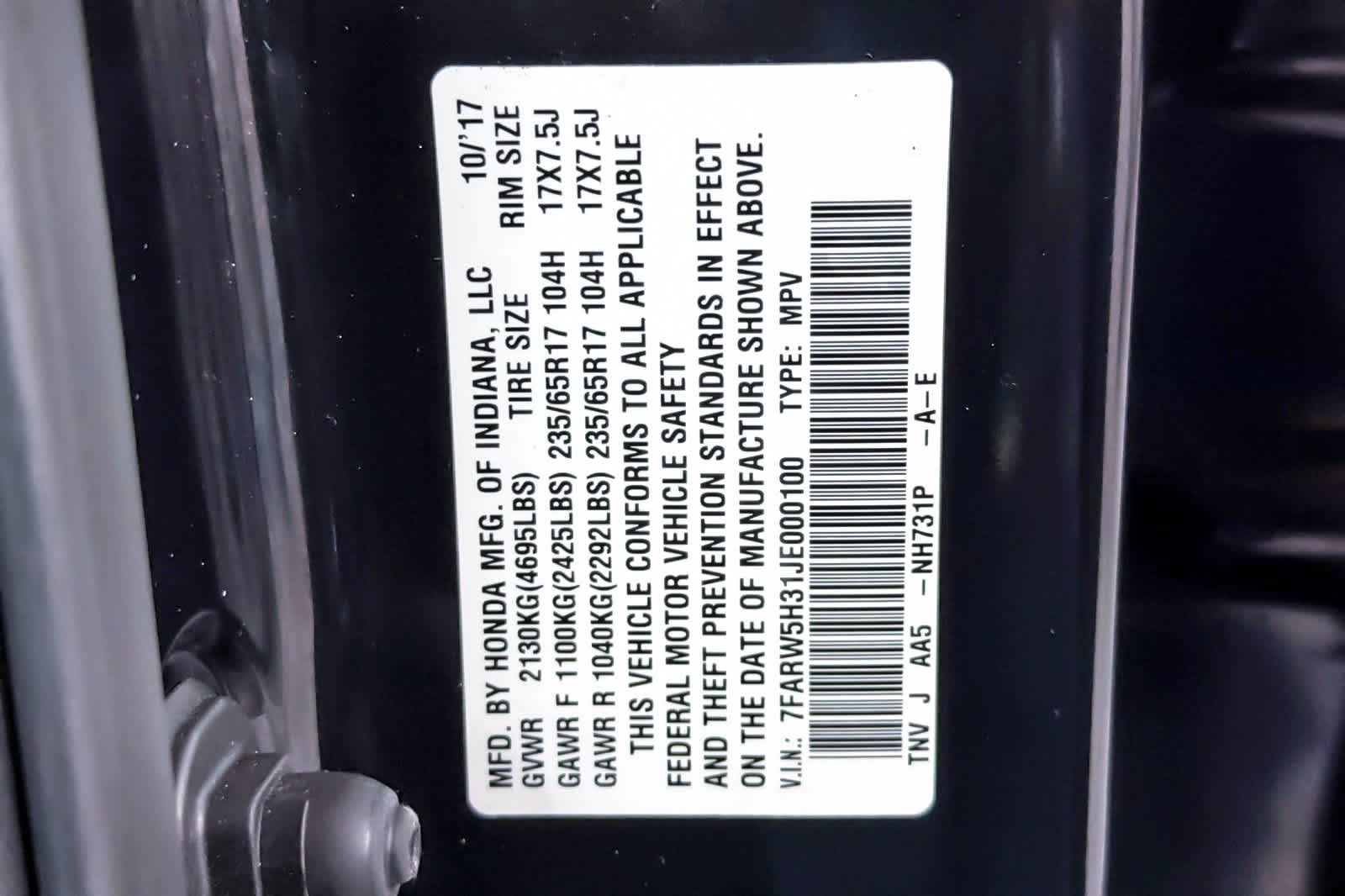 Used 2018 Black Honda LX image 27