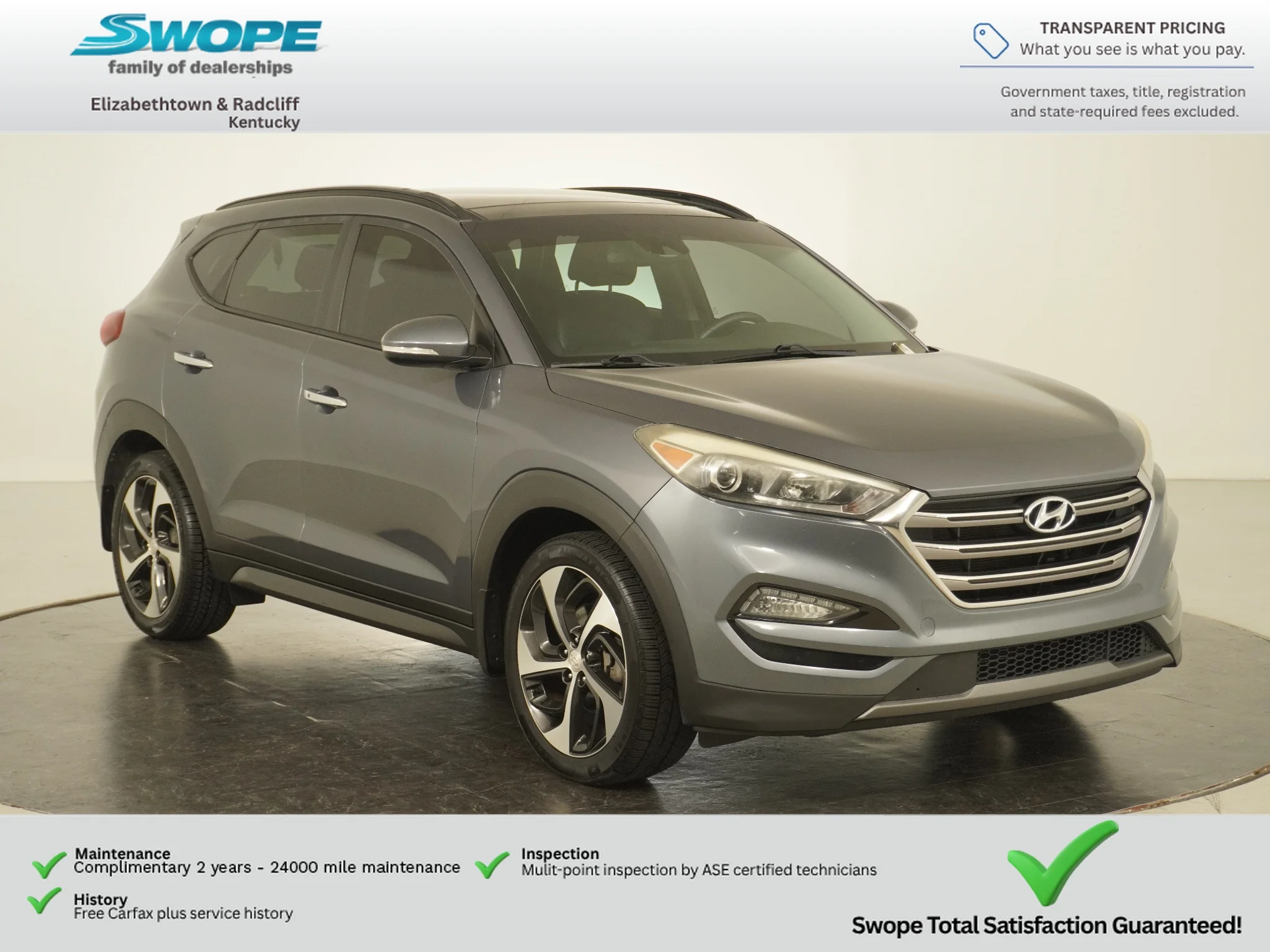 Used 2016 Coliseum Grey Hyundai Limited image 1